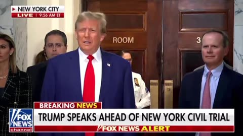 President Trump makes statement at courthouse