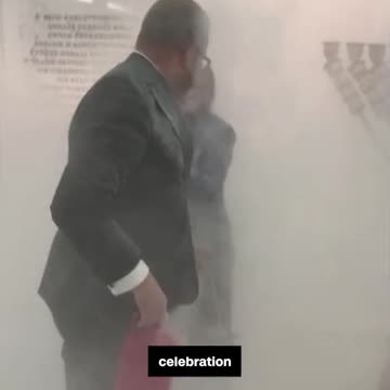 A far-right Polish lawmaker used a fire extinguisher to put out Hanukkah candles