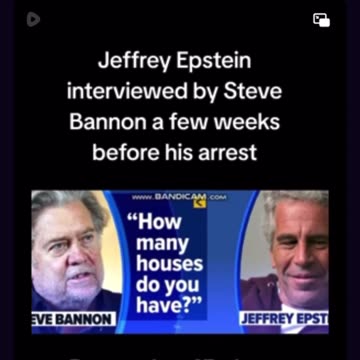 👀 Steve Bannon Interviewed Epstein Before His Death - Has 15 hrs of Unreleased Footage