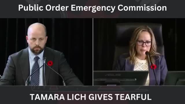 Tamara Lich gives tearful emotional testimony on at the Public Commission into the Emergency Act