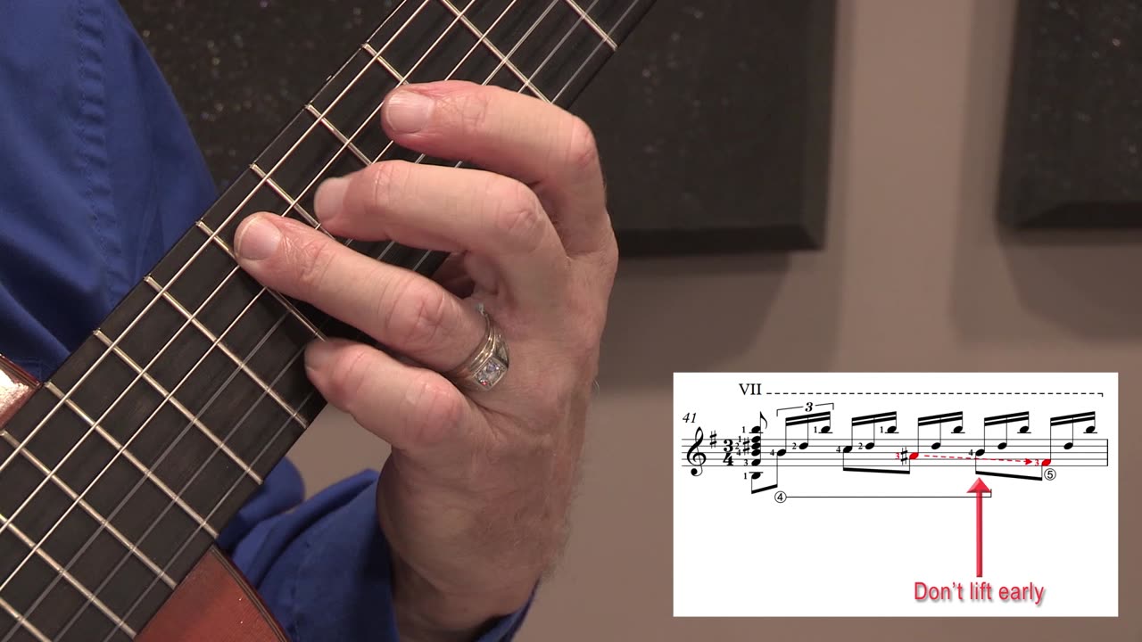 Tech Tip Left-Hand Finger Preparation Video #9: Leyenda, Measure 41