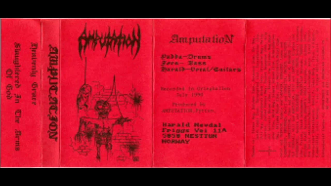 amputation - pre-immortal (1990) - demo - slaughtered in the arms of god