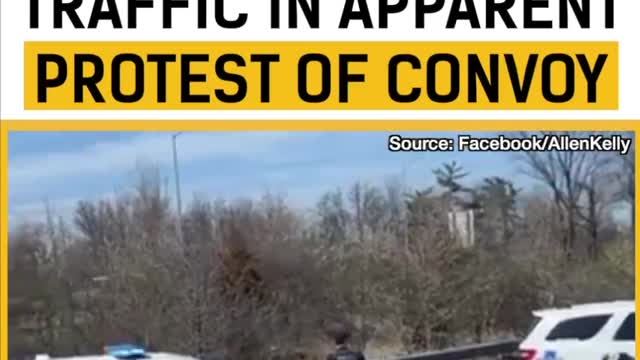 Police are causing the backup in DC blocking truckers on Freeway