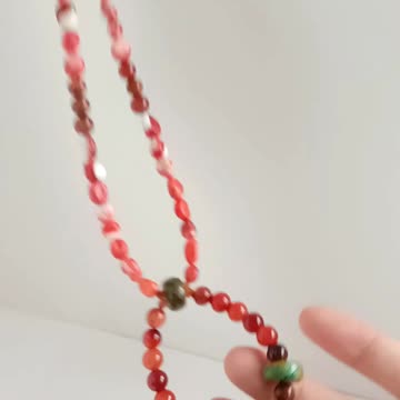 Natural turquoise Orange Spiny oyster Colorful Rutilated quartz gemstone pendant handmade necklace