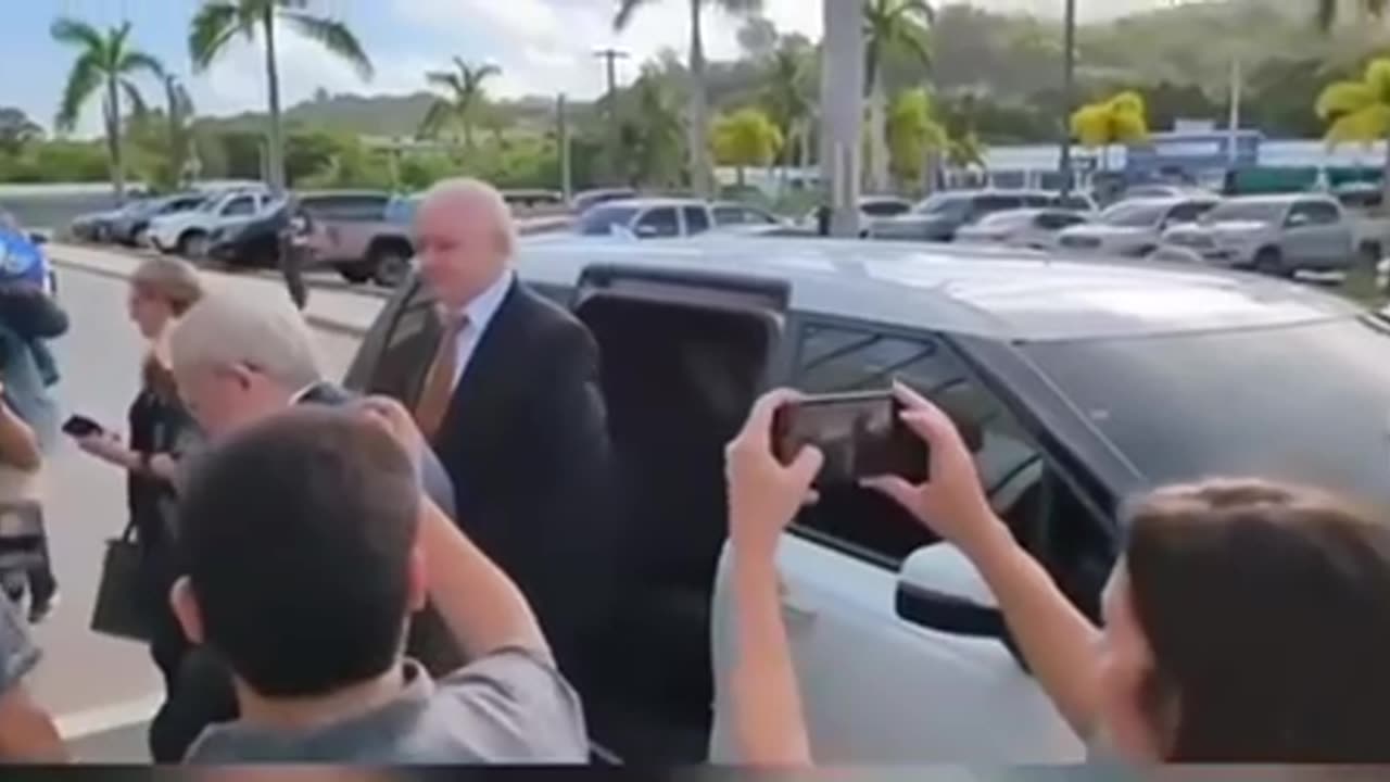 WikiLeaks founder Julian Assange arrived at the courthouse on the US-owned island of Saipan