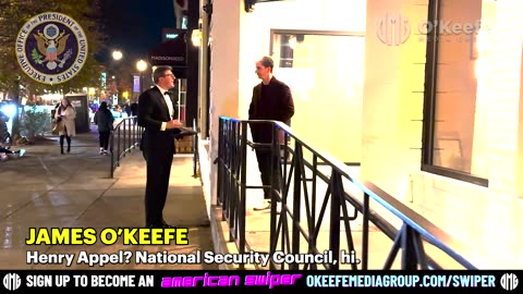 CONFRONTED: Henry Appel, National Security Council advisor, is confronted by James O'Keefe