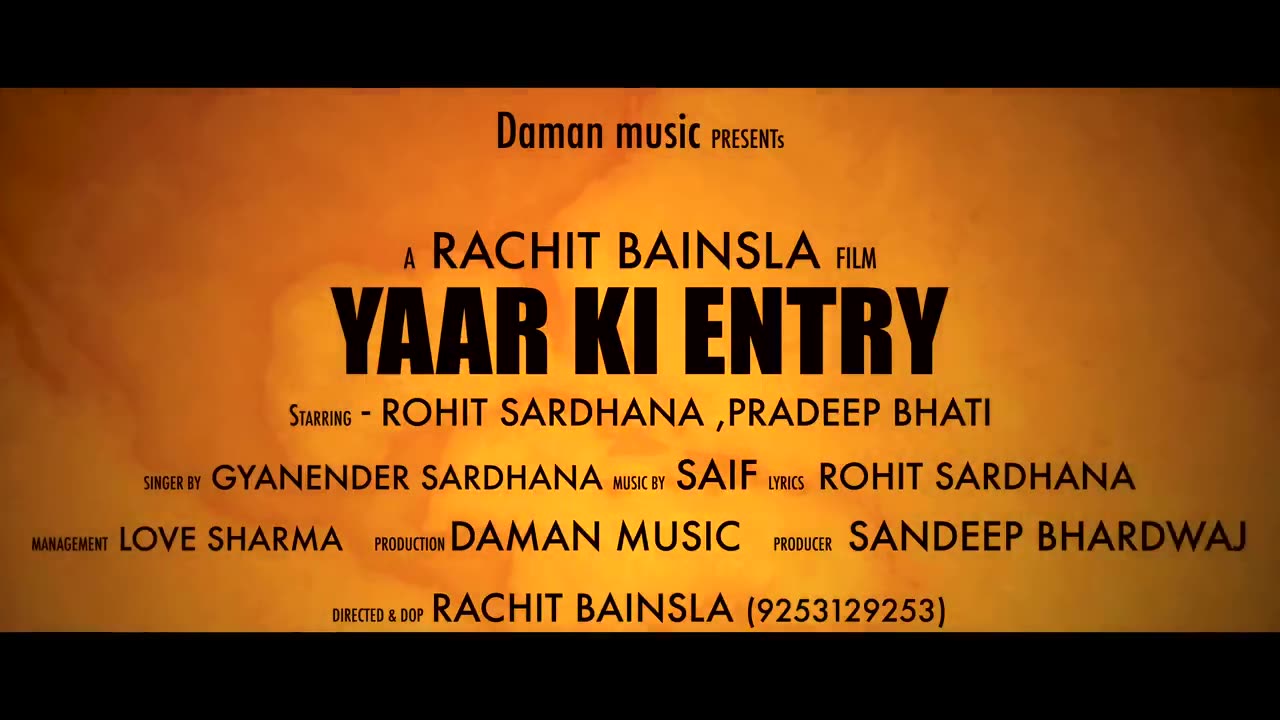 Yaar Ki Entry (Chakka Jaam) Official Video - Rohit Sardhana - Love Sharma - Gyanendra Sardhana