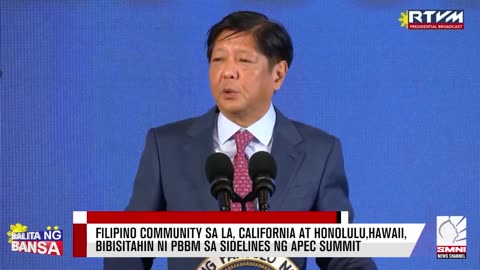 Filipino community sa LA, California at Honolulu, Hawaii, bibisitahin ni PBBM sa sidelines ng APEC