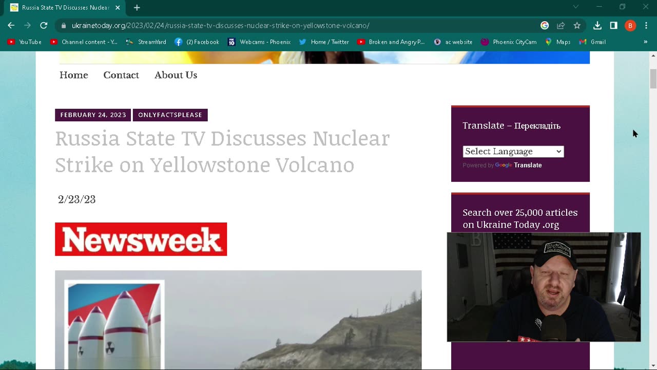 Russia State TV Discusses Nuclear Strike On Yellowstone Volcano