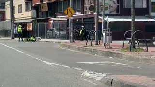 Video: Graban asesinato de un Policía en Bogotá