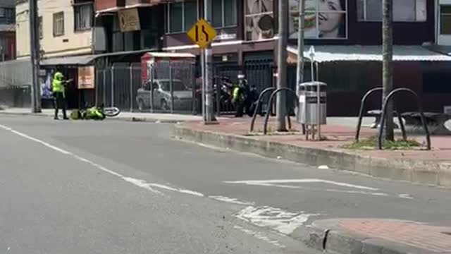 Video: Graban asesinato de un Policía en Bogotá