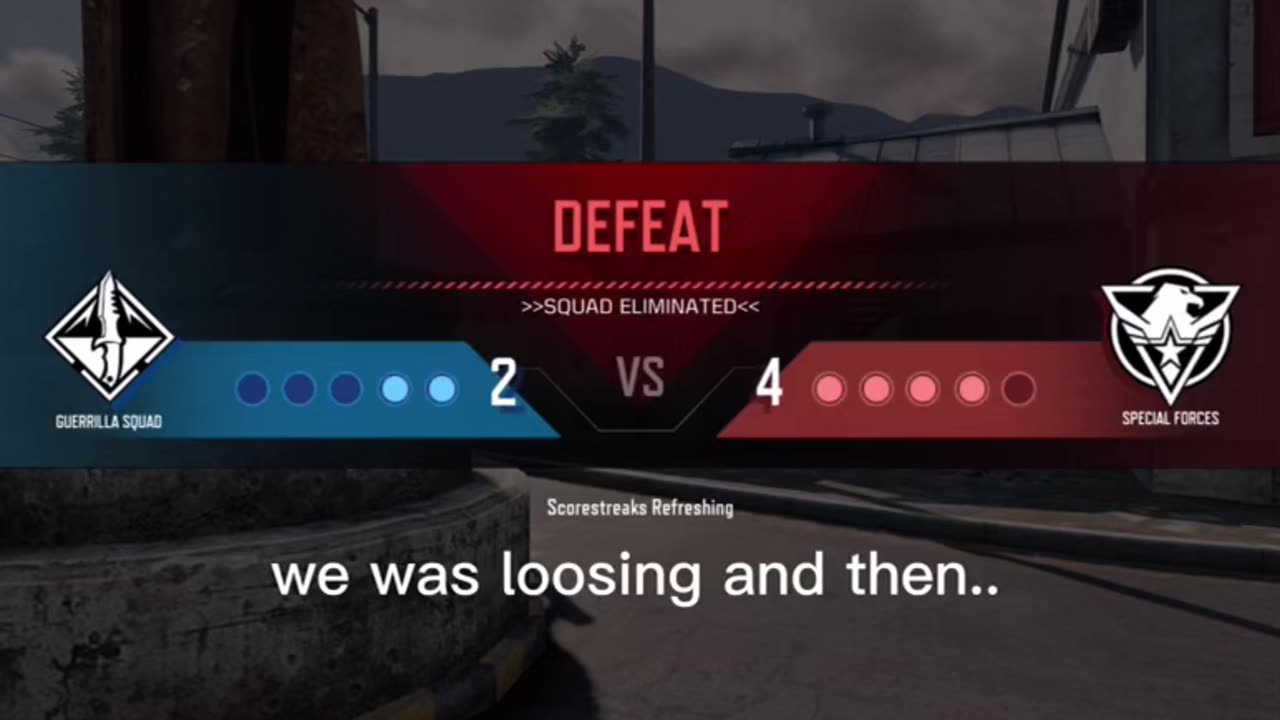 we was loosing so I had to step it up