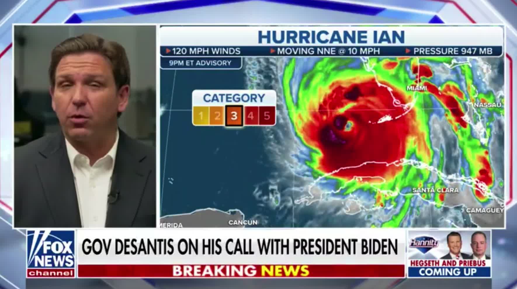 Gov. Ron DeSantis describes his conversation with Biden about Hurricane Ian