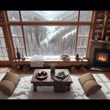 RELAX - By the Fireplace Trailer #meditation #relaxation #nature #winter #shorts #youtubeshorts