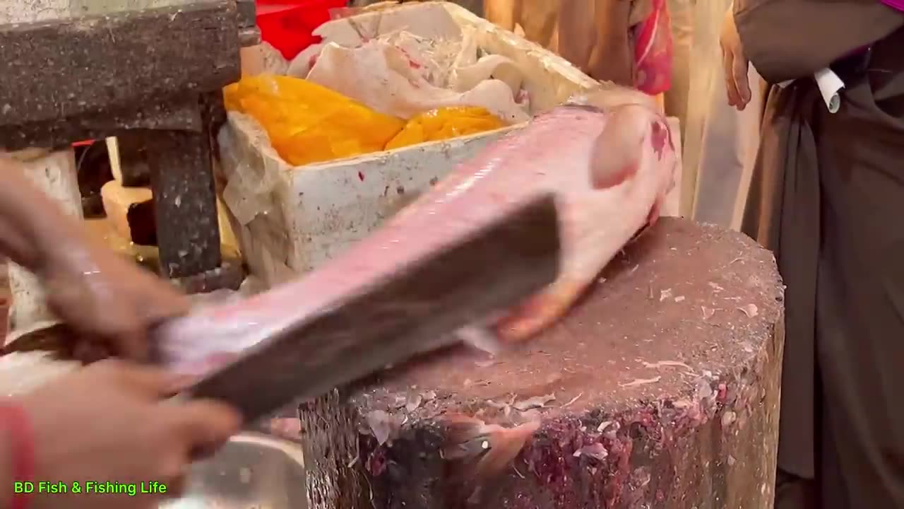 Best Cutting Skills | Fast Big Rohu Fish Cutting Skills Live In Fish Market