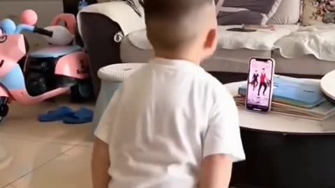 Funny baby dancing on tiktok