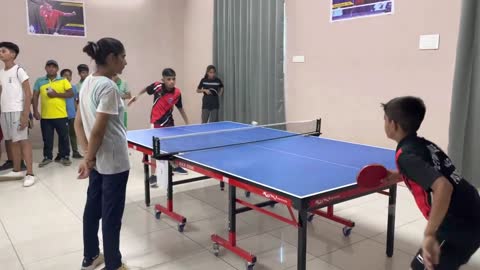 Table Tennis Player in district level competing for state games at