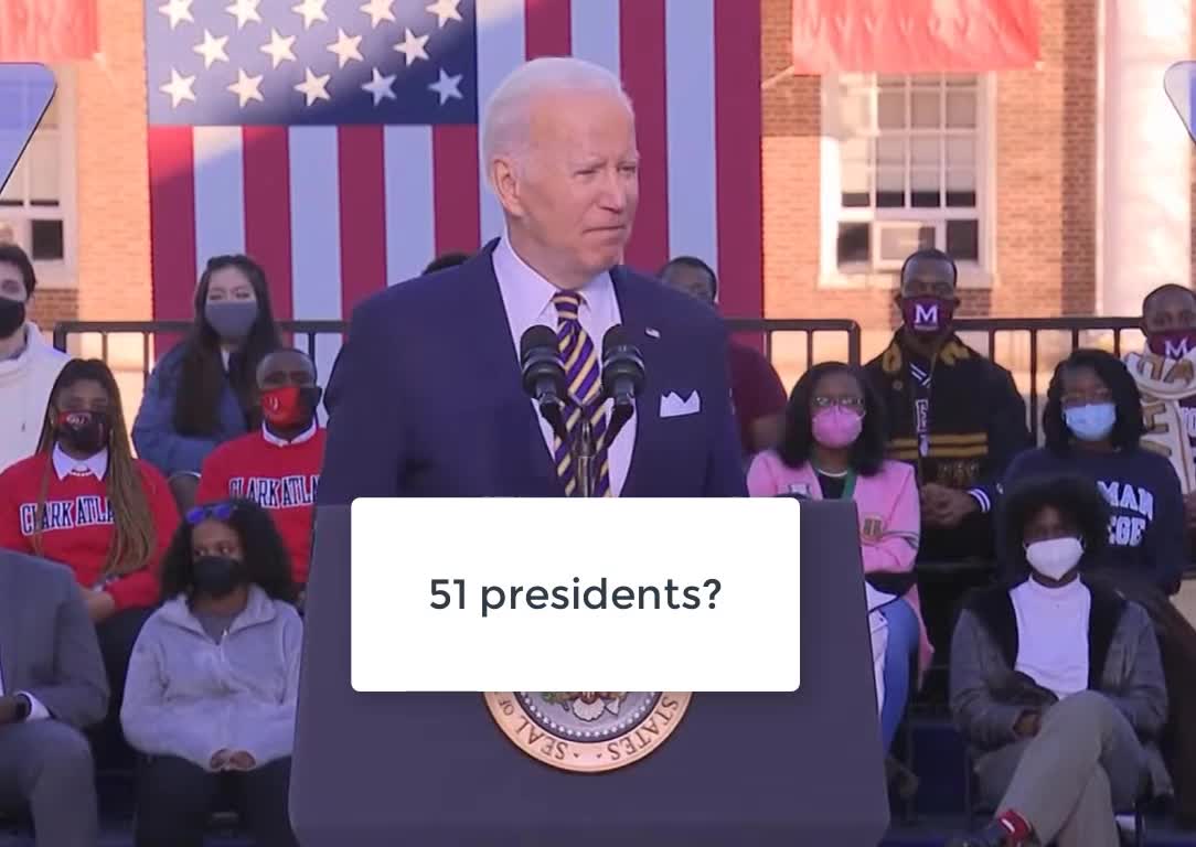 Biden delivers voting rights speech in Atlanta - Hilarious