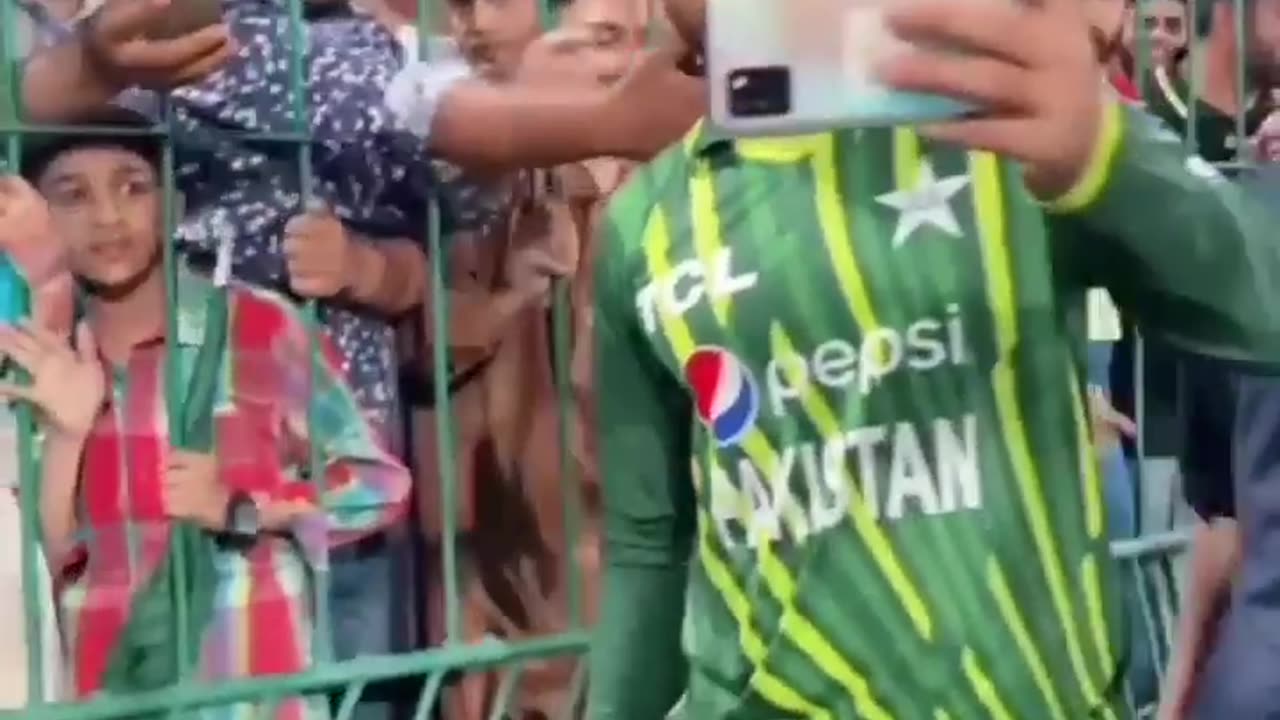 Baber Azam with fans