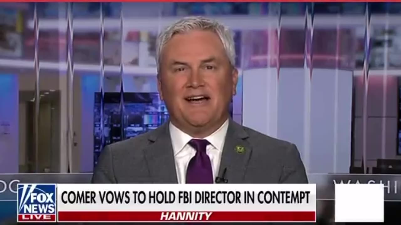 HUGE: James Comer Sets Date To Take Legal Action Against FBI Director Wray