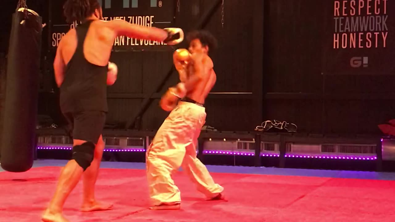 Our first spar session