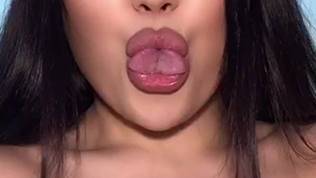 strange woman with two tongues