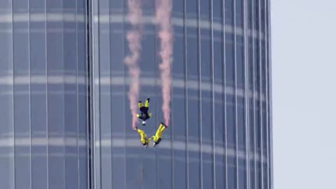 Burj Khalifa Pinnacle BASE Jump - 4K