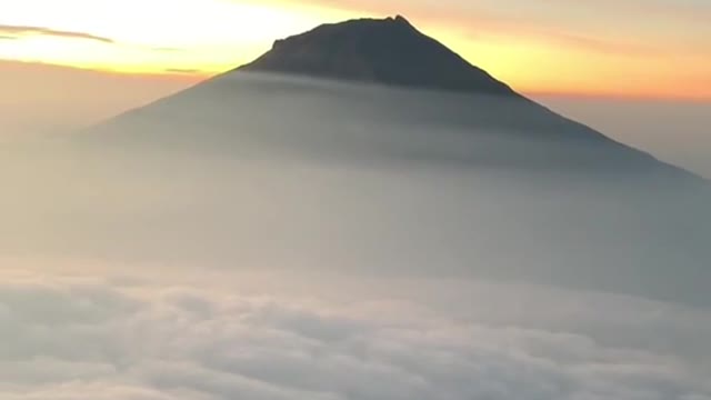 Mount Sumbing on the Indonesian island of Java