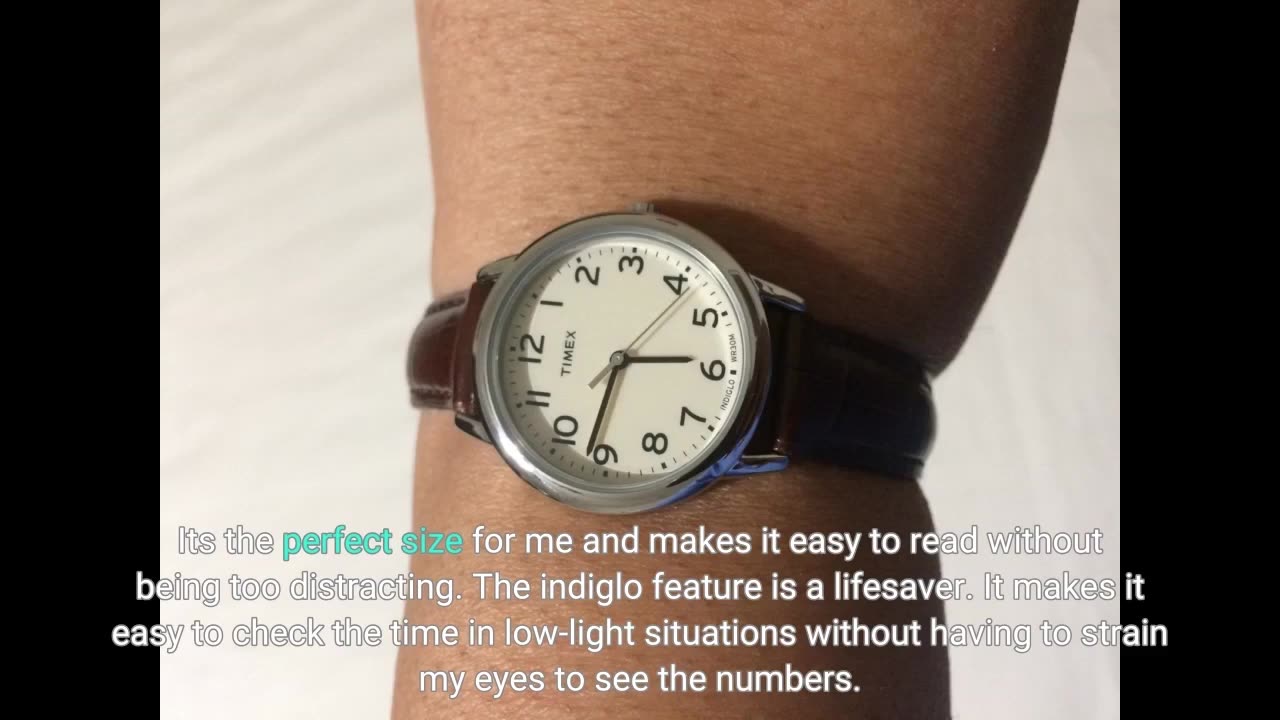 Timex Women's Easy Reader Leather Strap 30mm Watch