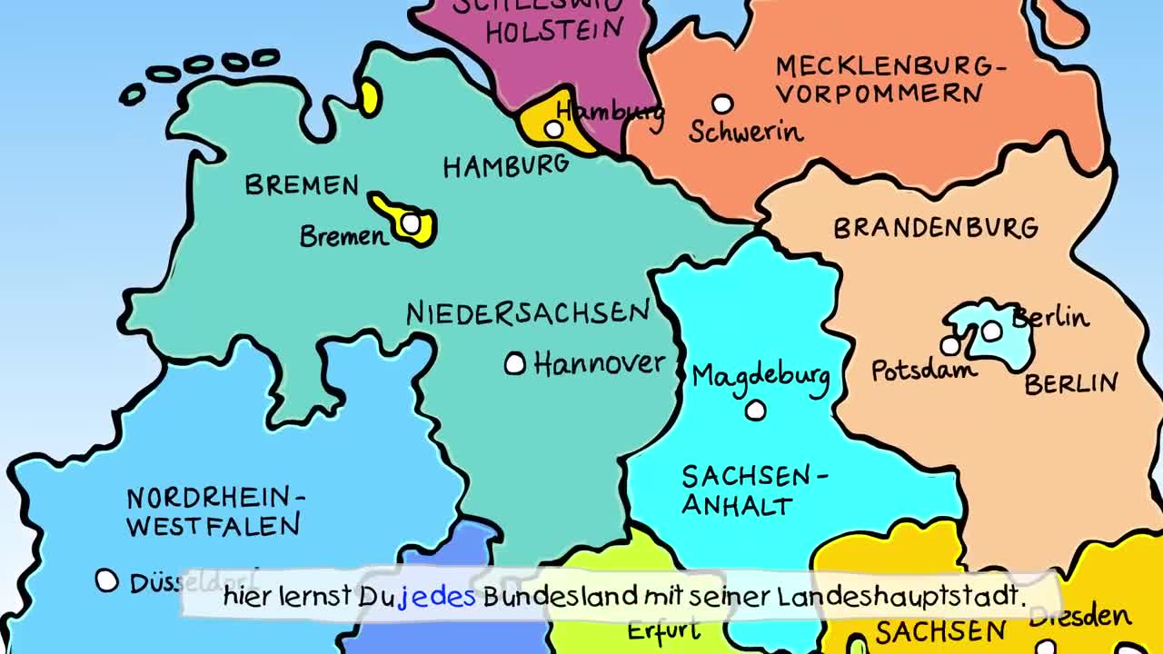 Die 16 Bundesländer Kinderlieder zum Lernen