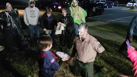 Boyscout launch pie celebration.