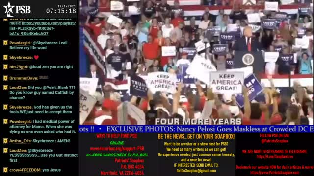 2021-12-01 07:00 EST - Patriots Soapbox AM: with LadyRWB , MykelJaye & DD