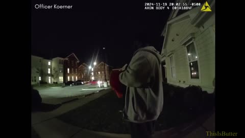 Body camera of a shooting that left 2 Louisville officers injured during struggle with armed man