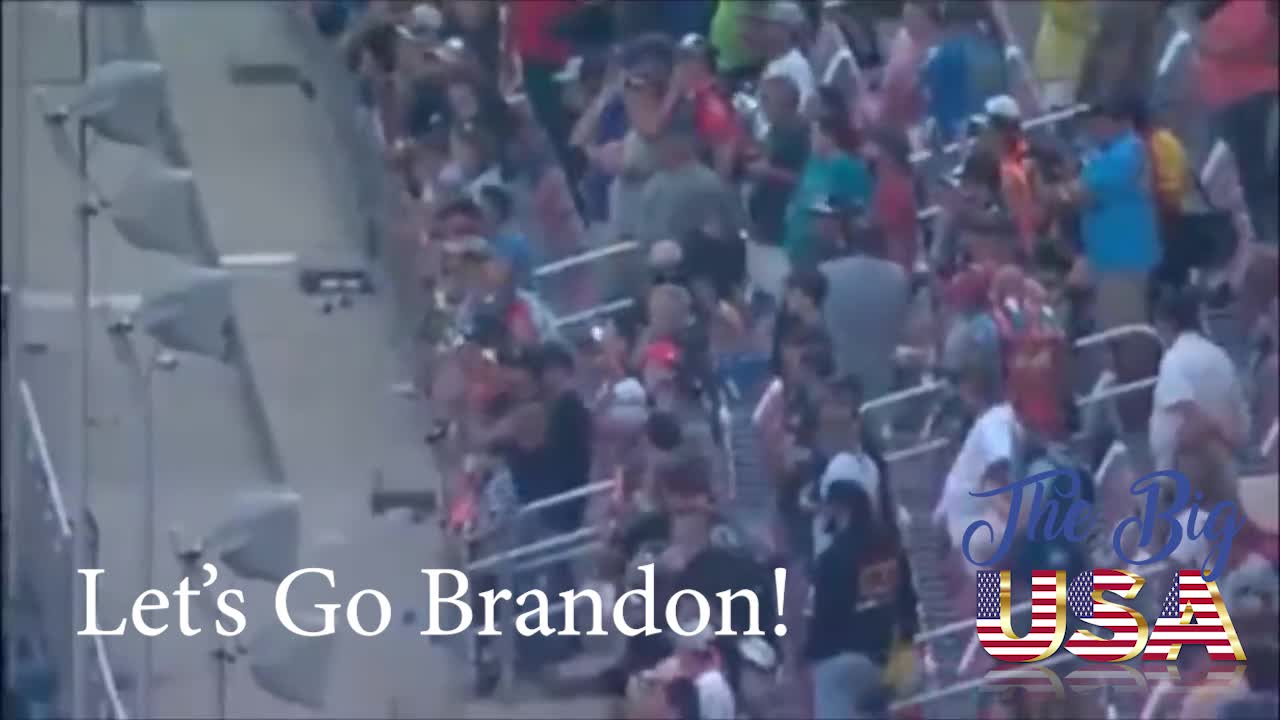 Let's Go Brandon! Clearly the crowd was saying F- Joe Biden - NBC Nascar