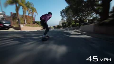 Scary 50 mph Longboarding Down Busy Street