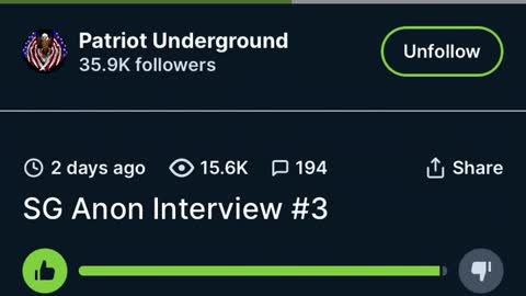 SGAnon : Patriot Underground : 3 rd January 2023 government