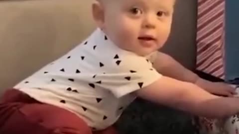 Baby denying to opening gifts