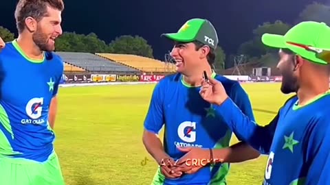 Naseem Shah laughing on Afghanistan Bowlers