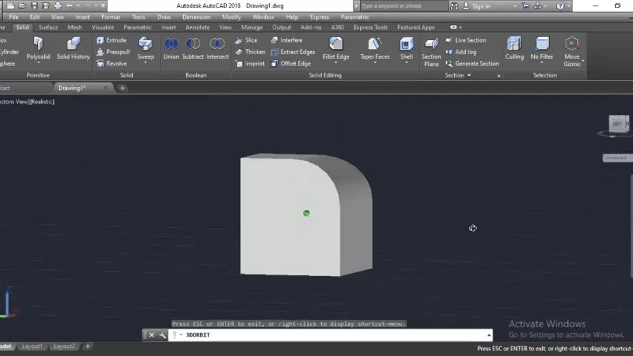 3D Object Fillet Edges on AutoCAD by Masroor Khan For Beginners