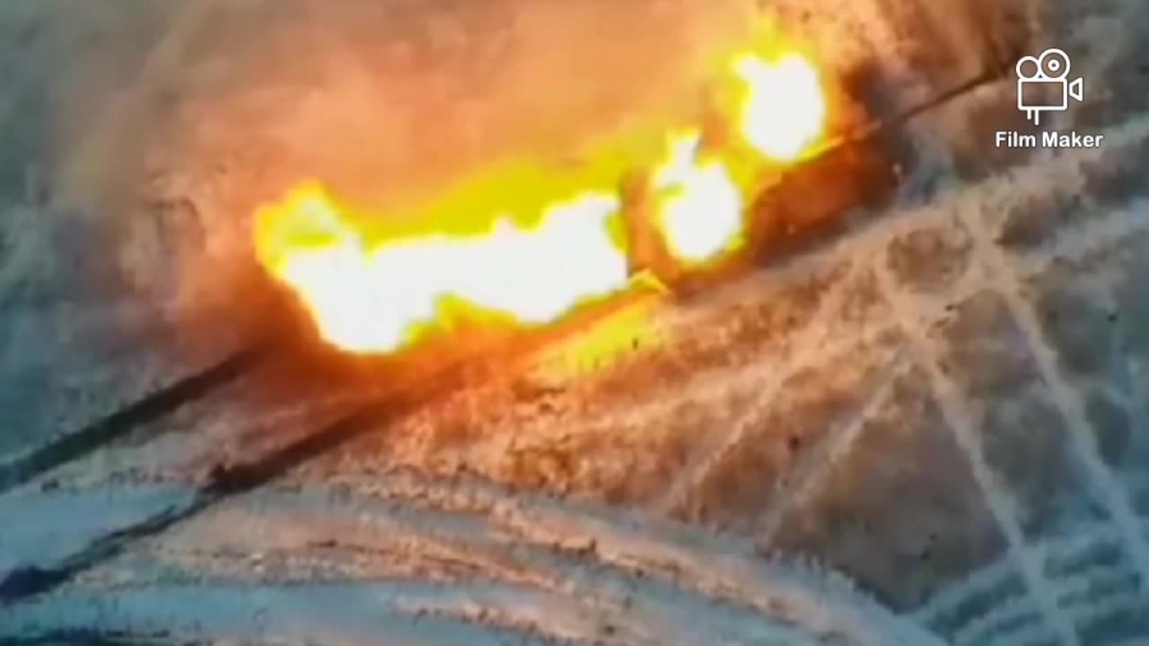 Russian Krasnopol artillery munition hitting Polish Krab howitzer in Ukraine