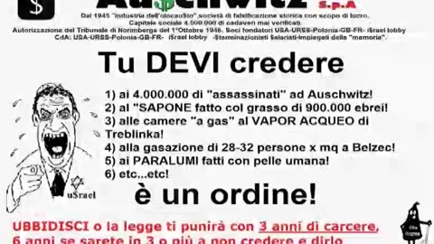 LE SEDICENTI "CAMERE A GAS" NON SONO MAI ESISTITE