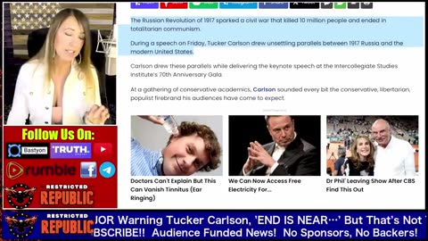 UNSETTLING WARNING FROM TUCKER CARLSON! MILLIONS MAY DIE IF THIS REPEATS & IT IS!