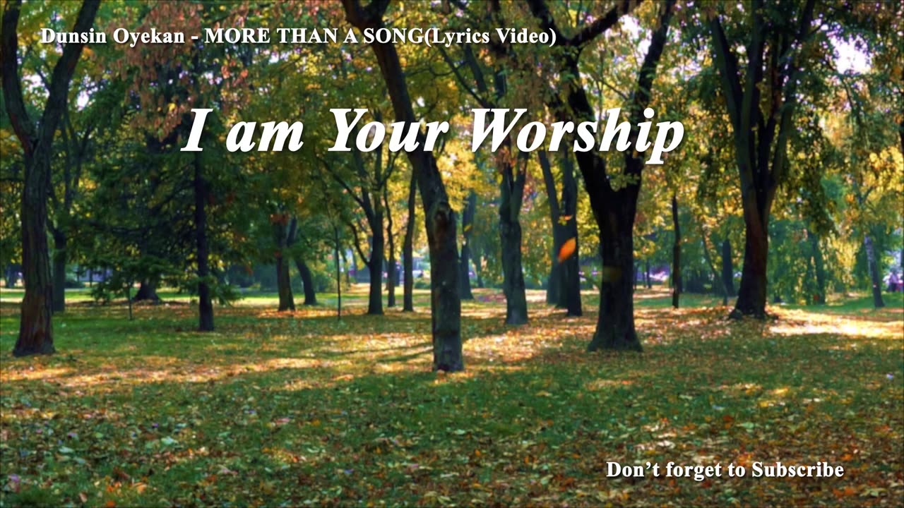 Dunsin Oyekan [More Than A Song(lyrics Video]