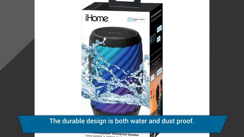 iHome Alexa Built-in Bluetooth Speaker - Color Changing And Waterproof