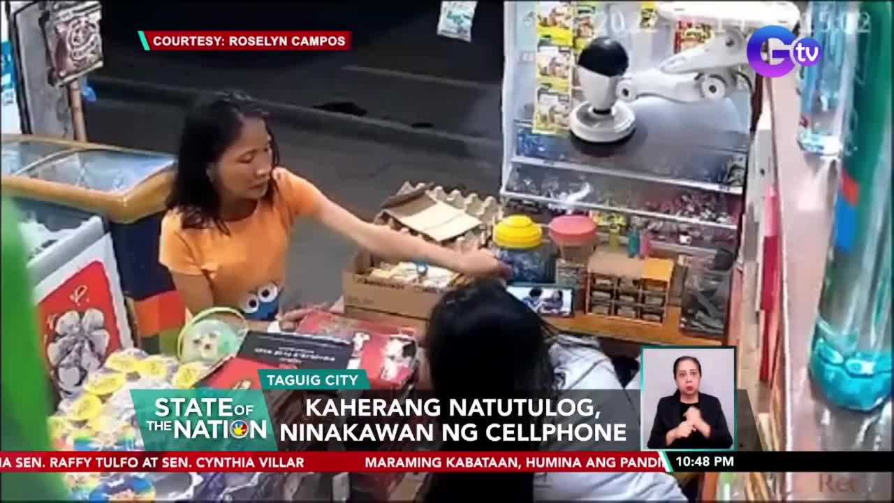 Kaherang natutulog, ninakawan ng cellphone