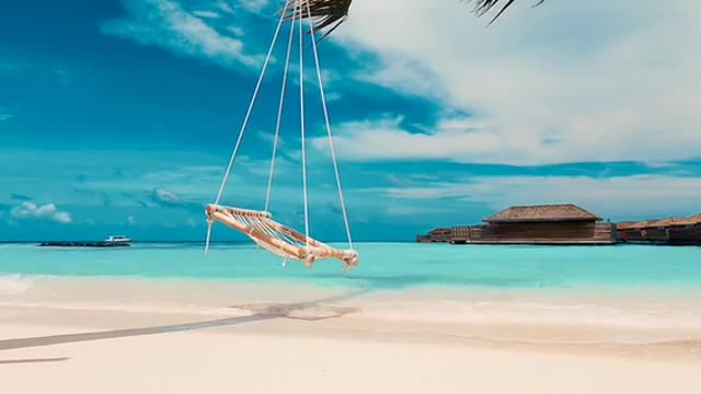 Attractive colorful beach