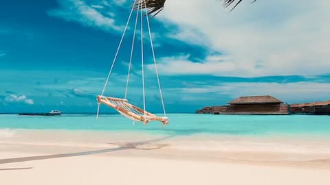 Attractive colorful beach