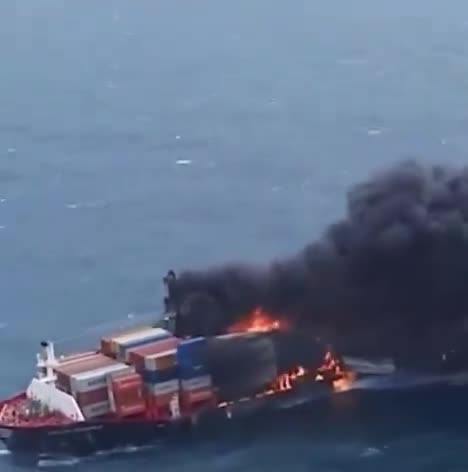 A missile fired by Yemen's Houthi rebels struck a U.S.-owned ship Monday