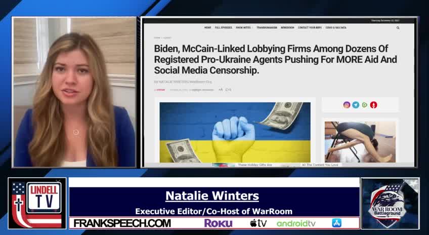 Natalie Winters exposes Ukraine’s ‘Money Laundering’ Through Massive US Lobbying Campaign To Censor Americans On Social Media