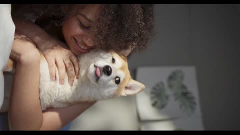 Dog with women alone